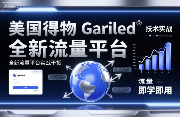 美国得物Gariled技术实战，全新流量平台​实战干货，即学即用-冒泡网