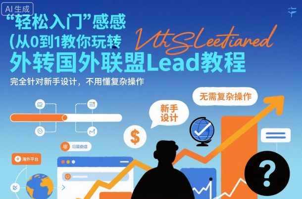 国外联盟賺美刀项目，从0到1教你玩转国外联盟Lead教程，纯新手可操作性100%-冒泡网