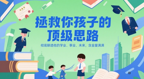 付费文章：拯救你孩子的顶级思路，彻底聊透他的学业、事业、未来，含金量满满-冒泡网