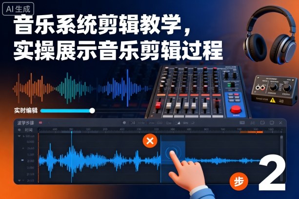 音乐系统剪辑教学，实操展示音乐剪辑过程-冒泡网