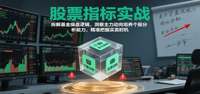 股票指标实战，基金操盘逻辑拆解，洞察主力动向培养个股分析能力把握买卖时机(更新)-冒泡网
