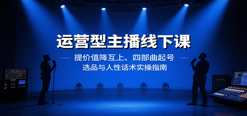 运营型主播线下课：提价值降互上、四部曲起号、选品与人性话术实操指南-冒泡网